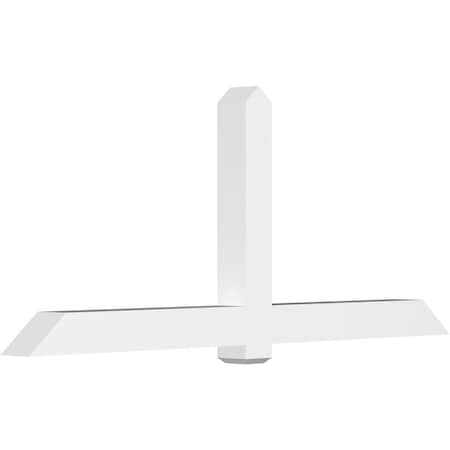 Ekena Millwork Eugene Architectural Grade PVC Gable Bracket, 96"W x 40"H x 6"D x 6"F, 10/12 Pitch GBP096X40X0606EUG00